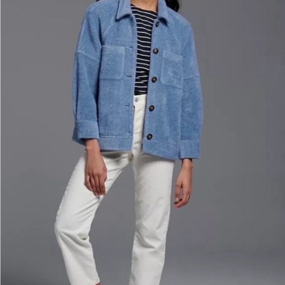 Anthropologie Greylin Light Blue Jacket size M - Picture 3 of 8